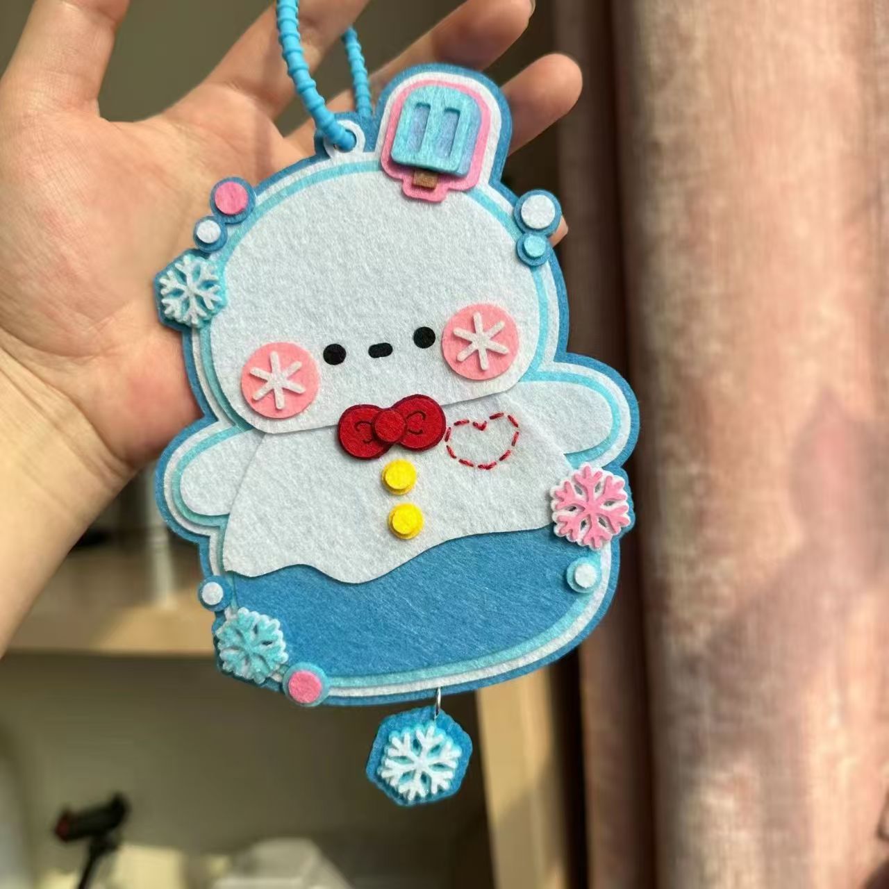Customized Cartoon Felt Keychain Non-Woven Bag Pendant Xiaohongshu Literary Quirky Charm Cute Gift
