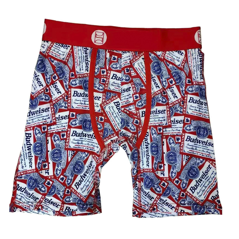 Picture of Men's Underwear Cartoon Print Men's Quick-Drying Boxer Briefs Sports Underwear Fitness Extended Underwear Men's Wholesale