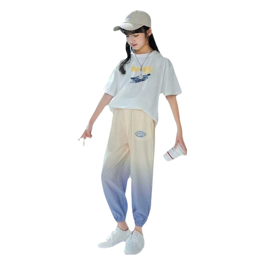 Girls' Pants Summer Thin Ice Silk Anti-mosquito Pants Large Children's Summer Casual Pants Sports Pants