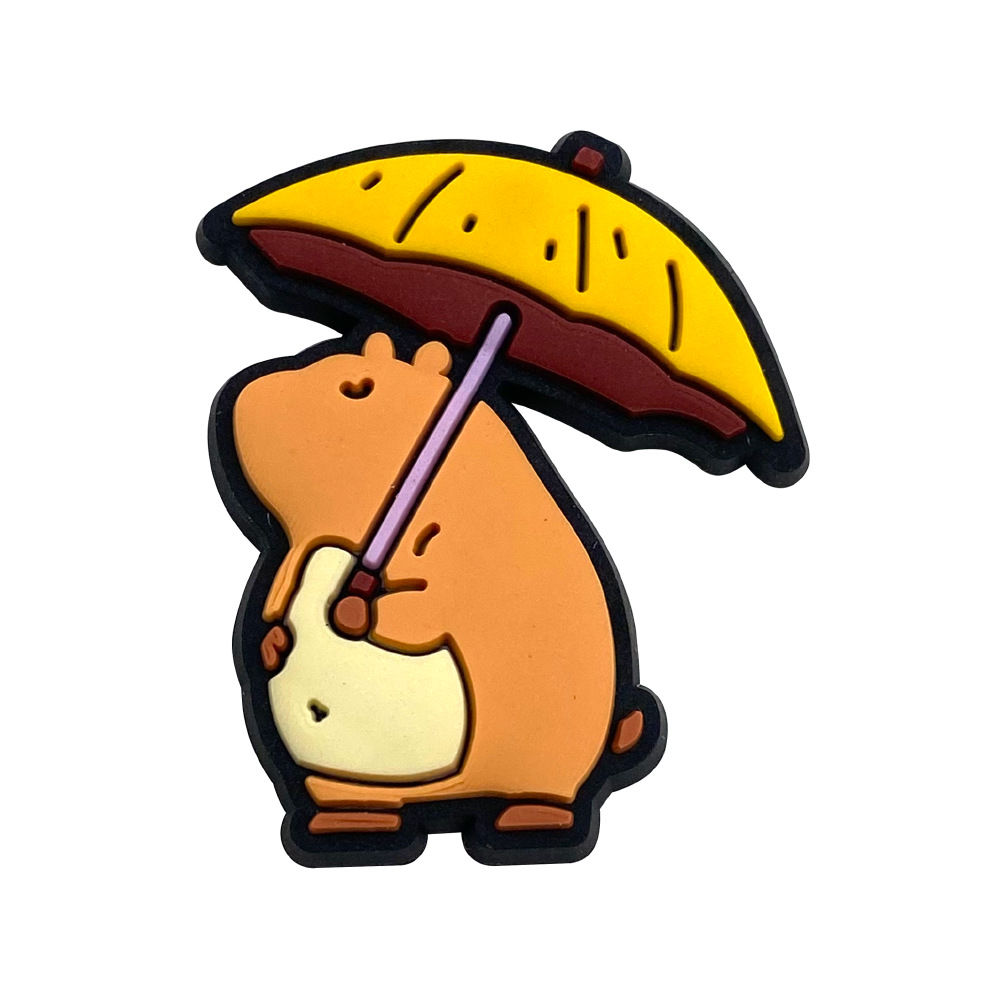 Picture of Lovable Capibala Capybara Series Hole Shoes Shoes Flower Accessories Hole Shoes Diy Accessories PVC Drop Plastic Shoe Buckle