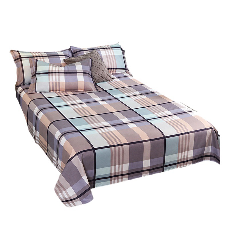 Student Dormitory Three-Piece Bedding Set Pure Cotton Fitted Sheet Class a 100% Cotton Six-Piece Bedding Set for College Students School Supplies