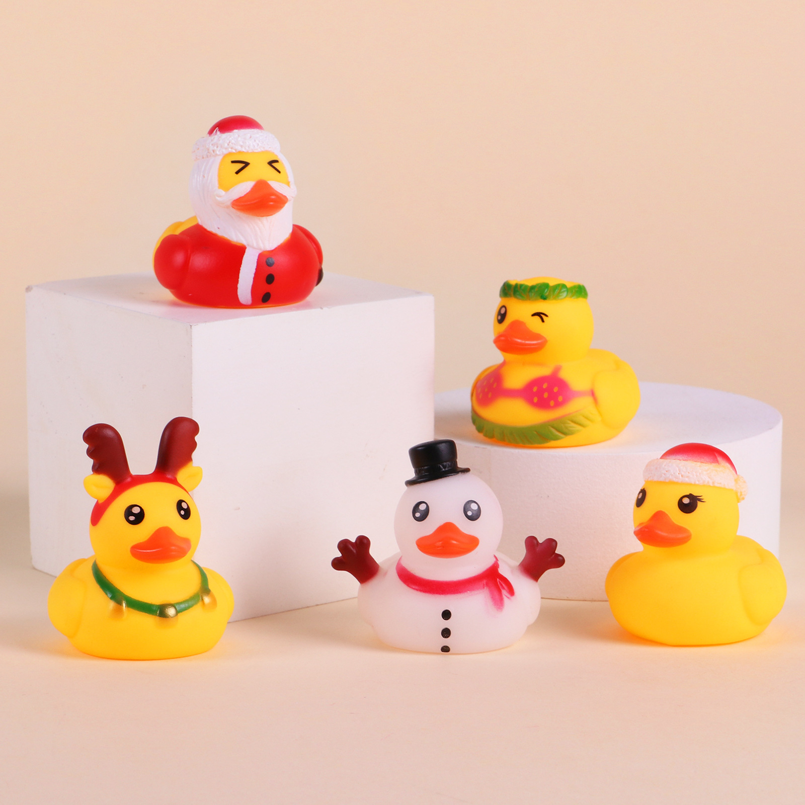 Picture of Christmas Little Duck Advent Calendar Box Countdown Blind Box Cross Border Amazon Rubber Duck Toy suit
