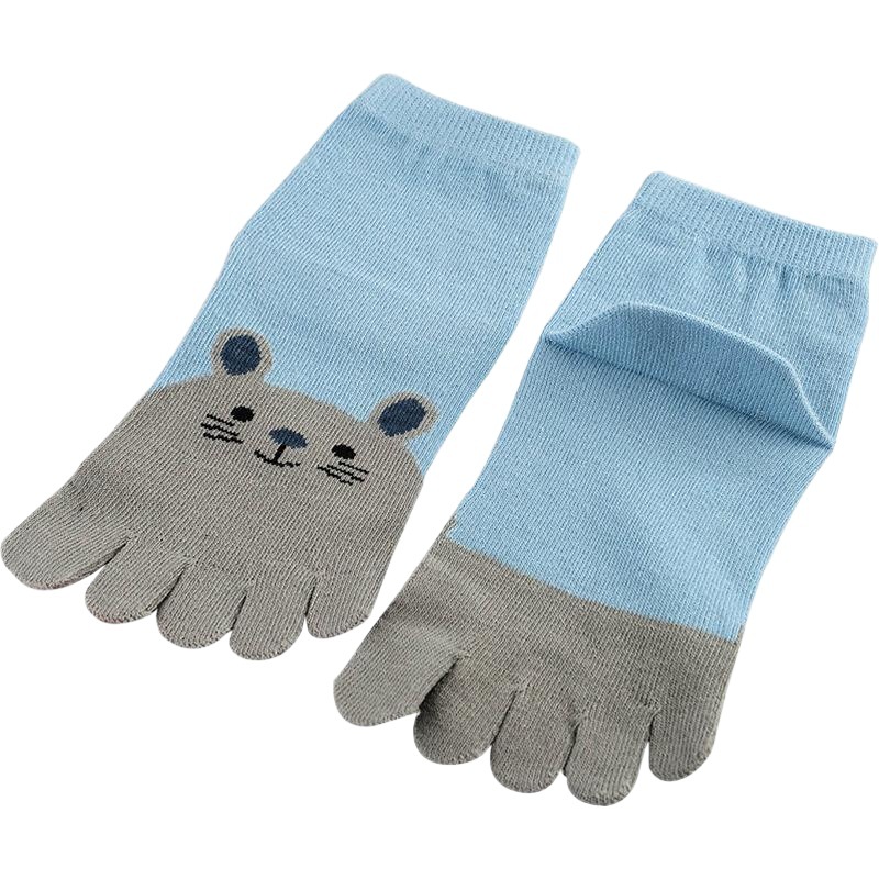 Cartoon children's five-finger stockings combed cotton quality comfortable and breathable