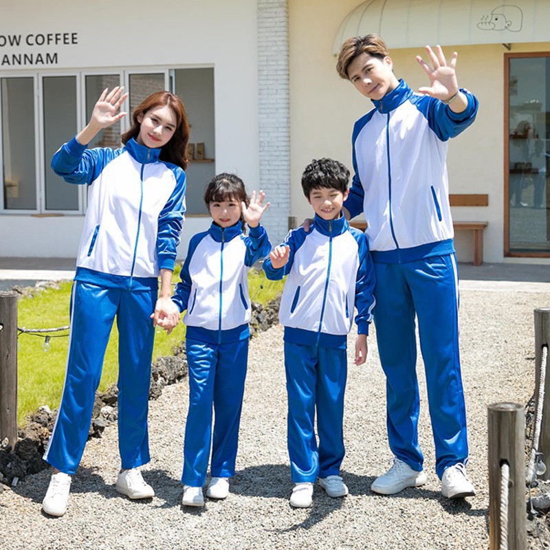 New Year's Clothing, School Uniforms, Blue and White Junior High School and High School Students' Class Uniforms, Sportswear, Photo Photography Clothing, Sportswear