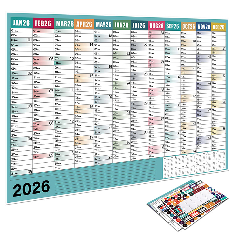 Picture of 2026 Full Year English Edition Desk Calendar Korean Version Desktop Wall Calendar Creative Simple Planner Amazon