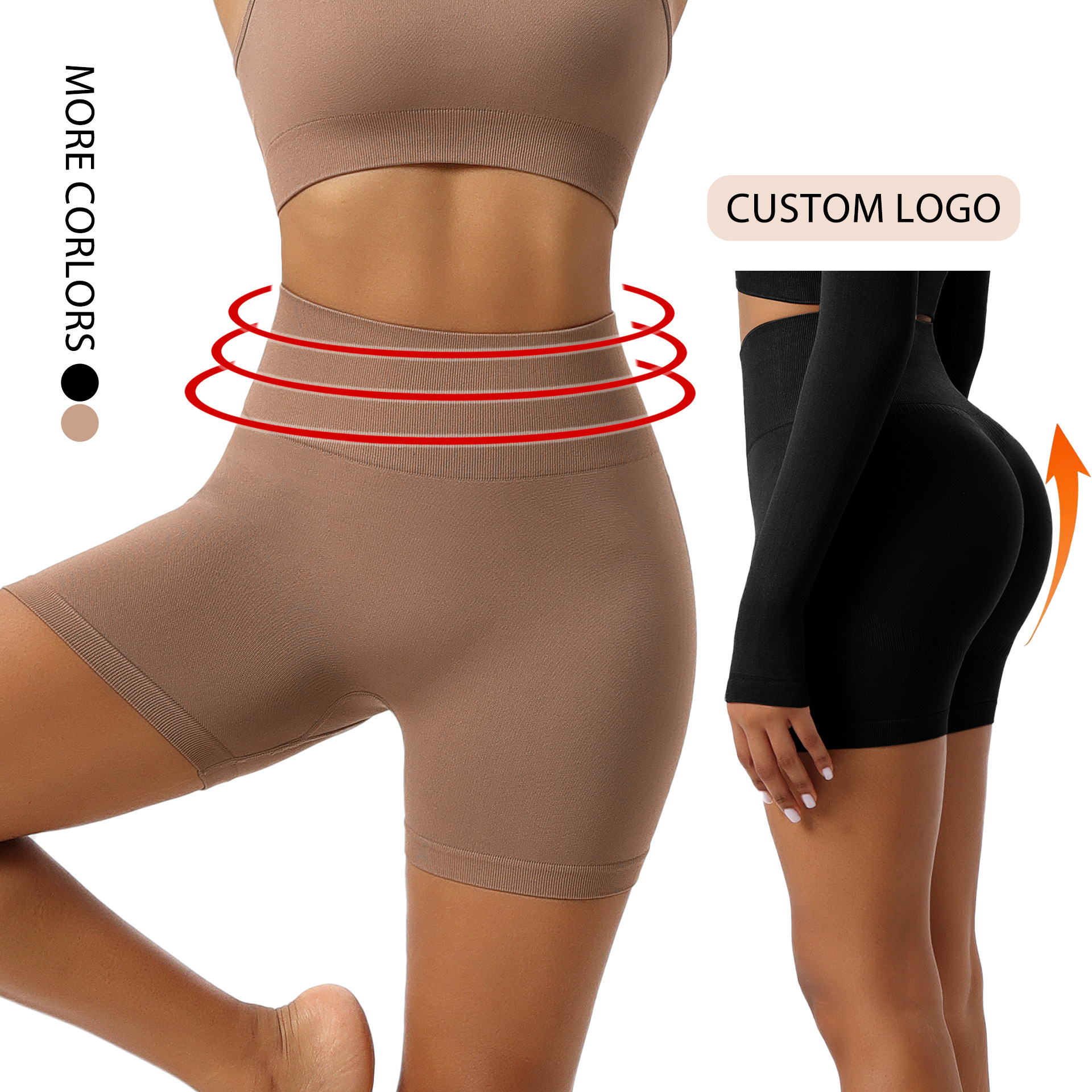European and American plus size Belly Tinting Panties Women's Hip Pants High Waist Tinting Pants Body-Sliding Thin Body-Shaping Pants Waist Safety Pants
