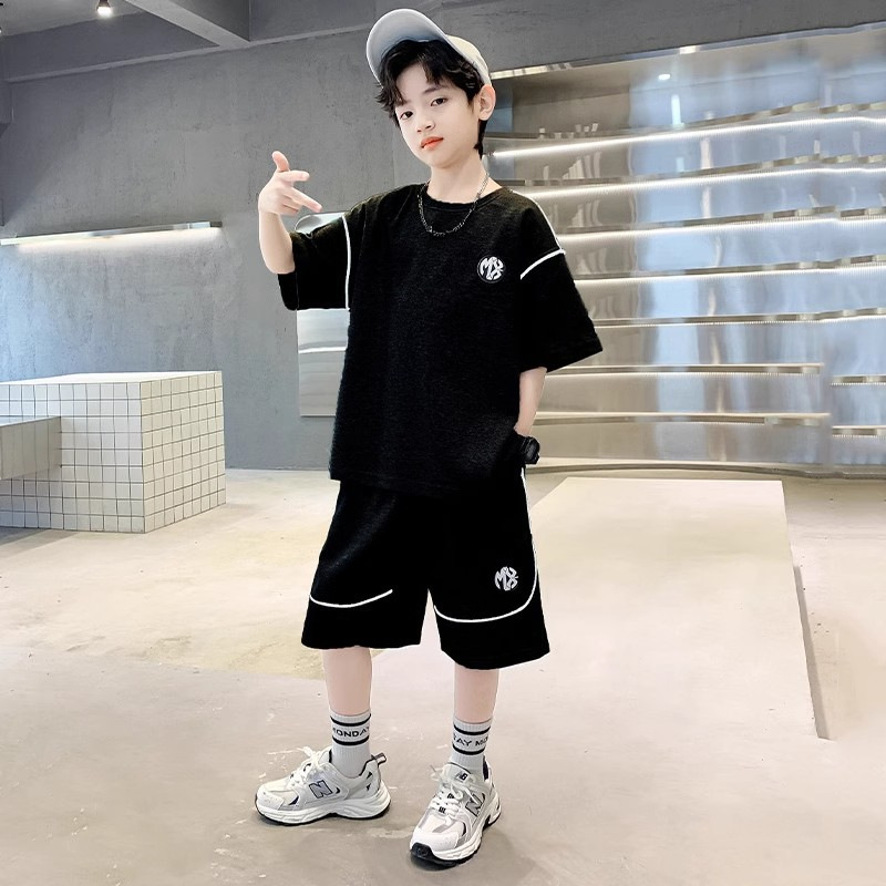 Picture of Children's Wear Boys Summer 2024 New Korean Style Western Style Casual Loose Cool Fashionable Handsome suit Two-piece Set