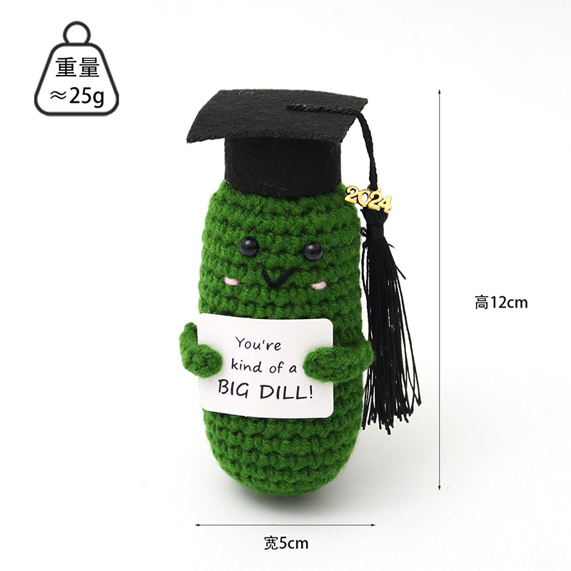 Picture of Cross-Border Hot-Selling Wool Crochet Positive Energy Potato Knitted Wool Cucumber Positive Energy Wool Crocheted Doll Finished Product