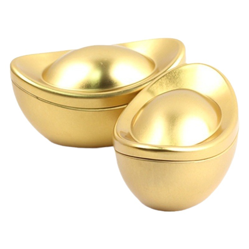 New year chocolate tin packaging manufacturers general gold ingot candy box candy tinplate gold ingot tin box