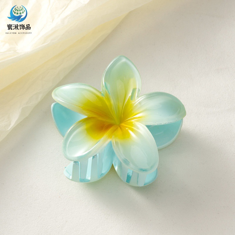 Picture of Cross-border egg flower clip large high-grade gradient Flower hairpin back head updo ponytail shark clip headdress
