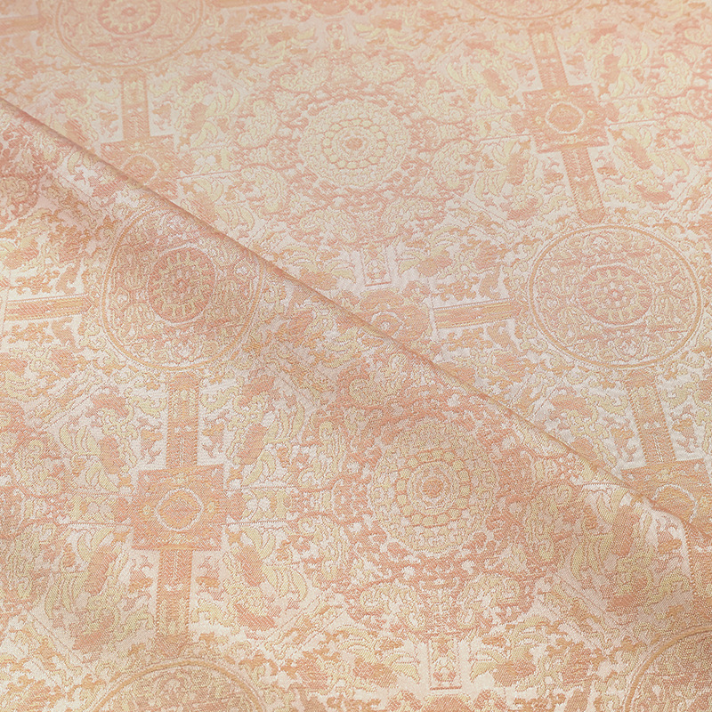Picture of Brilliantly Colorful Dunhuang Baoxianghua Chinese Style New Chinese Style Jacquard Cloth Imitation Song Brocade Jacquard Hanfu Clothing Fabric