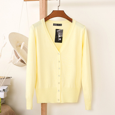 Picture of Foreign trade export spring and autumn loose sweater sweater top women's cardigan thin spring and autumn long sleeve coat