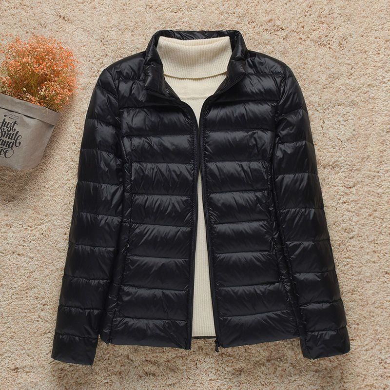 Picture of Light Down Cotton-padded Jacket Women's Short Hooded 2023 Fall/Winter New Slim Fit plus size Thin Women's Light Coat genuine goods