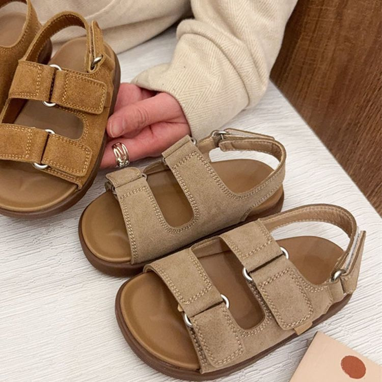 Children's Sandals 2025 Summer New Boys Shoes British Style Girls Beach Shoes Soft Sole Boys Casual Sandals