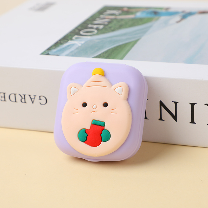 Picture of Creative cute girl Heart star moon box glasses case cartoon contact lens myopia couple box beauty contact double box