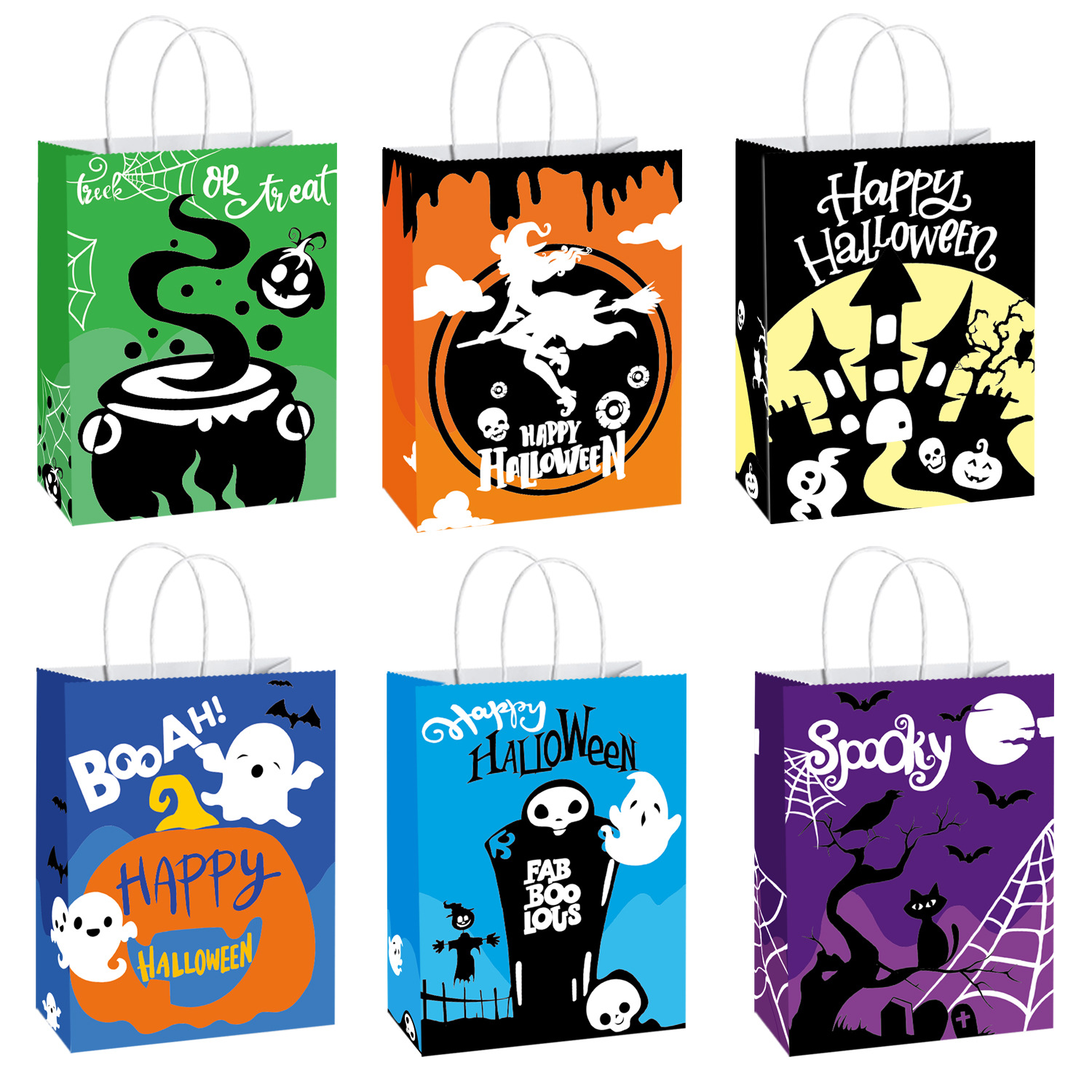 Amazon New Lovable Halloween Gift Paper Bag Birthday Party Shopping Gift Paper Bag Jewelry Tote Bag