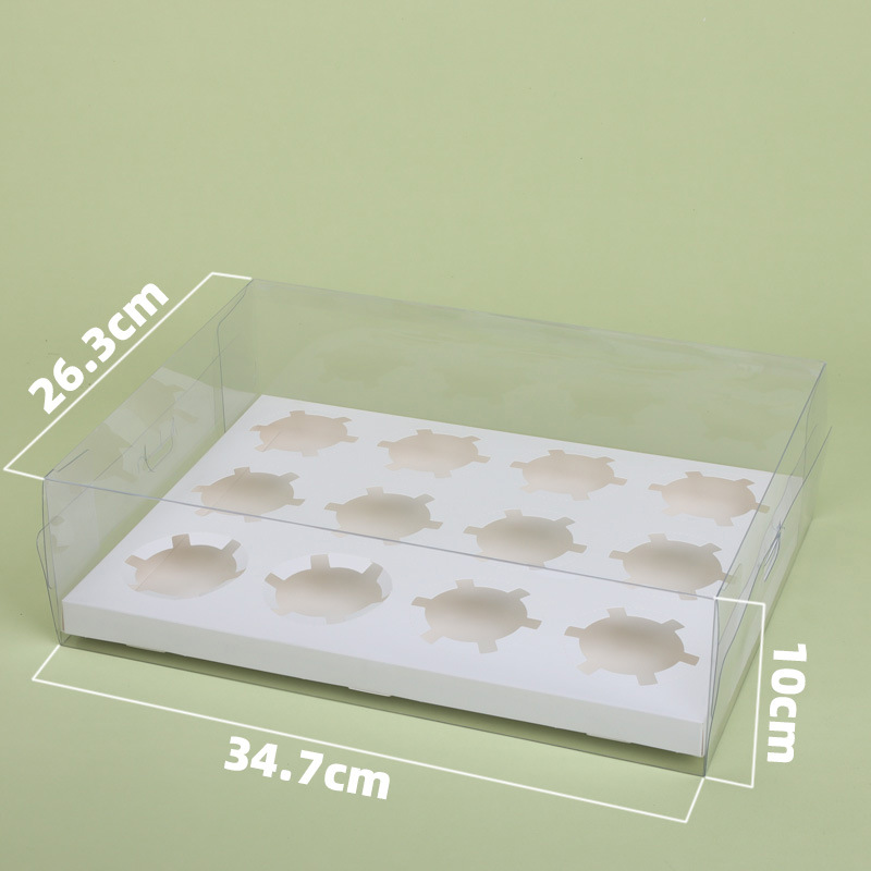 Picture of Spot transparent cup cake box 4 grain 6 grain 12 grain Maffen cup cupcake packaging box wholesale