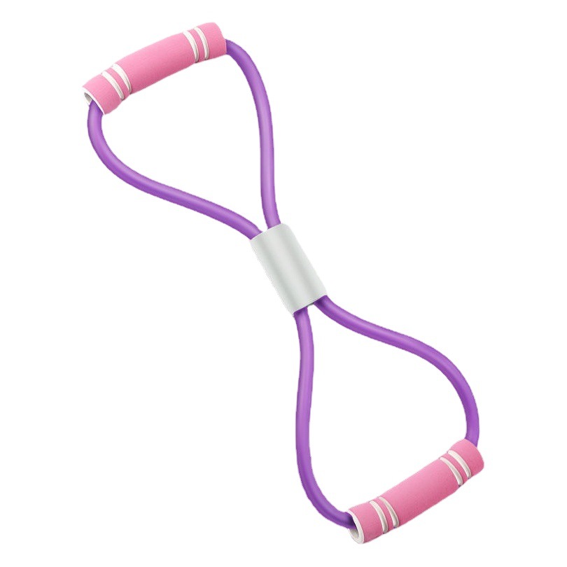 Eight-word tension device yoga open shoulder back leg beauty 8-word tension band fitness home women's multi-functional elastic tension rope