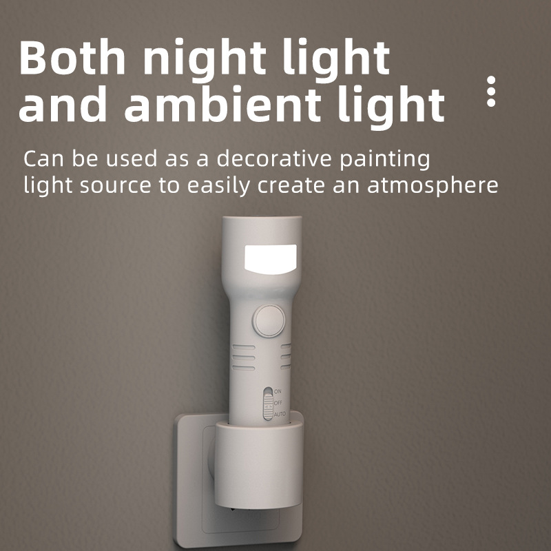 Cross-Border New Product Rechargeable Model with Flashlight Sensor Light That Turns on When People Come, Human Body Sensor Light Night Light, Cross-Border Hot Model