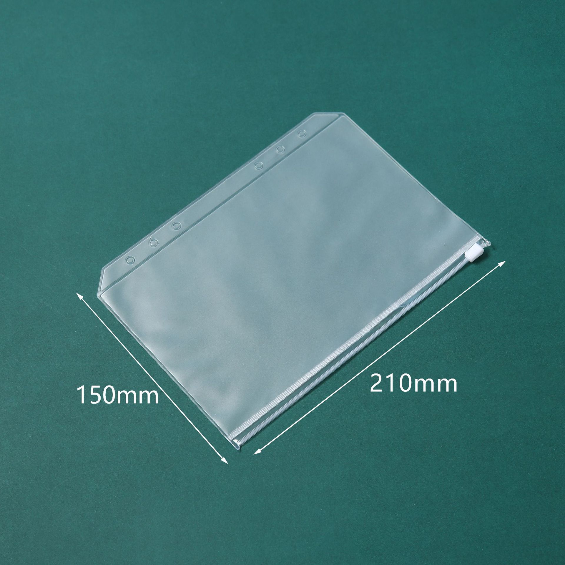 Picture of A5A6A7B5A4 book 6-hole loose-leaf notebook zipper bag bill Hand Book PVC storage bag clip chain pencil case