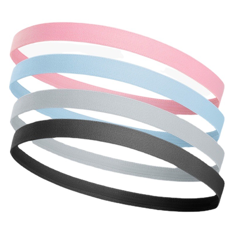 High Elastic Non-Slip Silicone Sports Anti-Sweat Hair Band Spring and Summer Yoga Fitness Sweat Guide Fine Sports Headband Hair Band