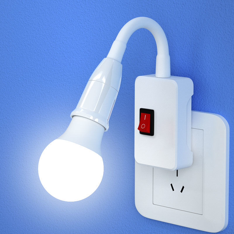LED bulb: bedroom super bright lighting, inline night light, bedside lamp, wall light, socket type, plug-in strip switch D