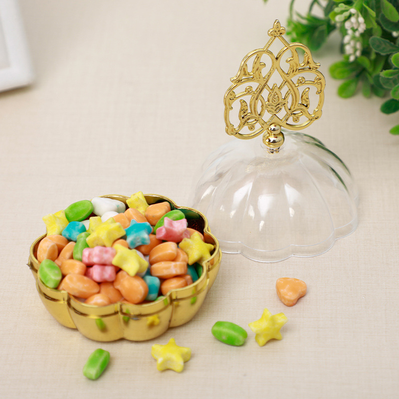 Picture of Golden censer shaped candy box pumpkin shaped plastic box candy party creative packaging box American plastic snack cup
