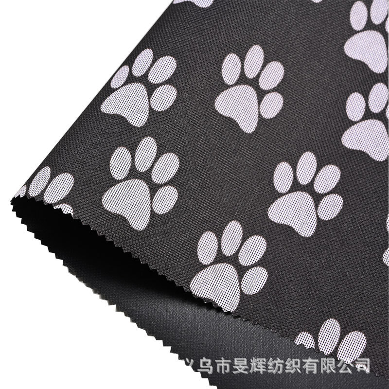Dog Footprint Printing 600D Oxford Cloth Car Pet Mat Printing Fabric Wholesale