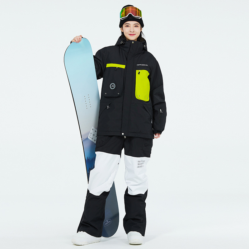 Picture of Women's Ski Suit Men's Winter Outdoor Windproof Waterproof Warm Thickened New Arrival Snowboard Double Ski Suit