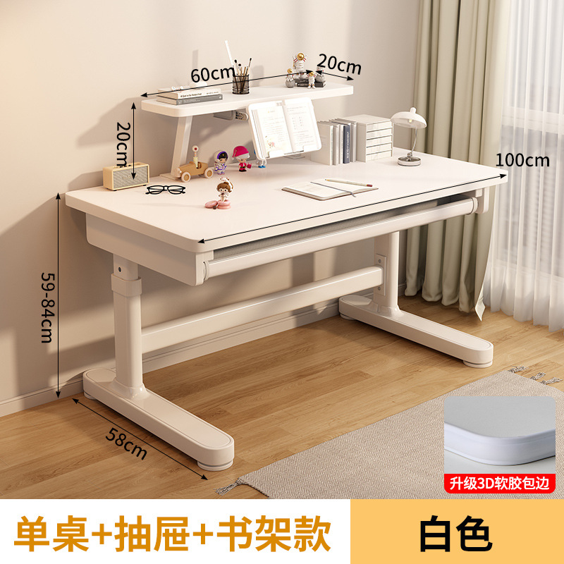 Picture of Manufacturer Children's Study Table Primary and Secondary School Students Writing Table Home Computer Table Liftable Solid Wood Desk Study Table