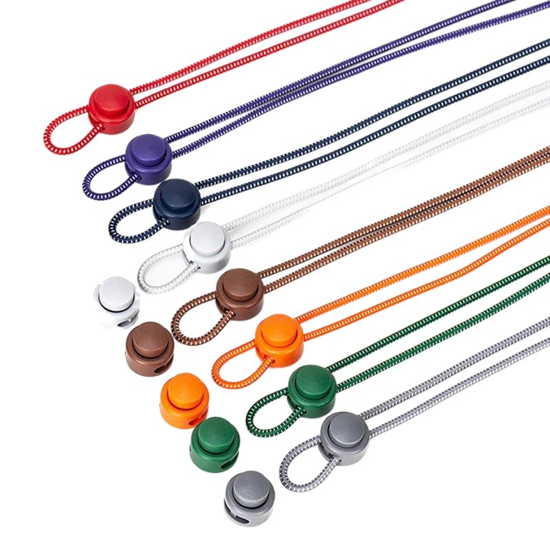 White Dot series shoelaces lazy shoelaces cross-border children adult lace-free buckle colorful elastic shoelaces
