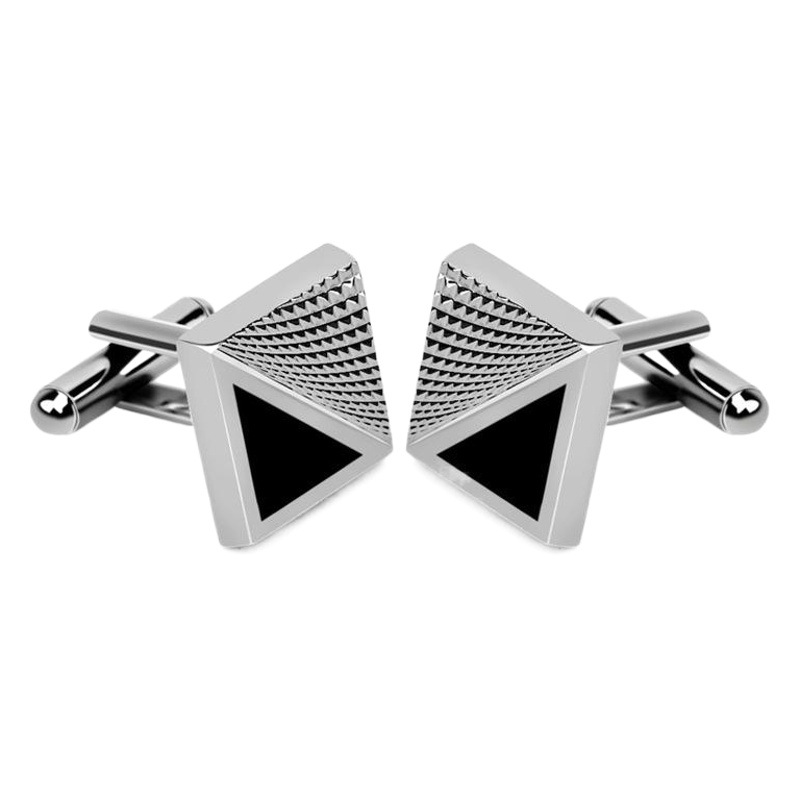 Cross-border wish Hot Selling Fashion Accessories Simple Fashion Men's French Shirt Distinctive Twill Plaid Cufflinks Accessories
