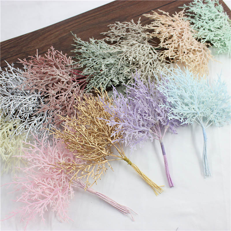 Artificial plant color artificial flower plastic small fog branch diy headdress bracelet brooch handmade decoration branch
