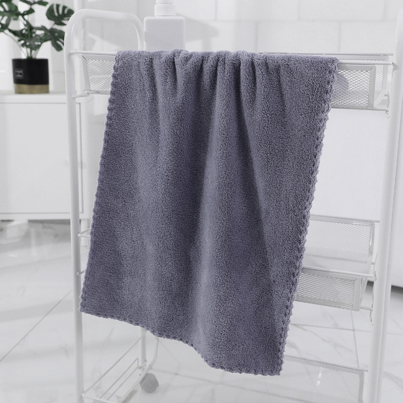Picture of Coral Fleece Towel Plain Wash Face Towel Soft Absorbent Gift Household Not Easy to Send
