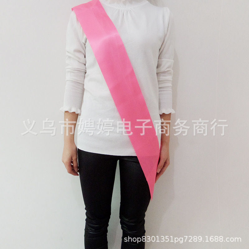 Picture of Cross-border Spot Bachelor Party Etiquette Strap Bridal Shoulder Strap Etiquette Strap Wedding Birthday Party DIY Blank Shoulder Strap