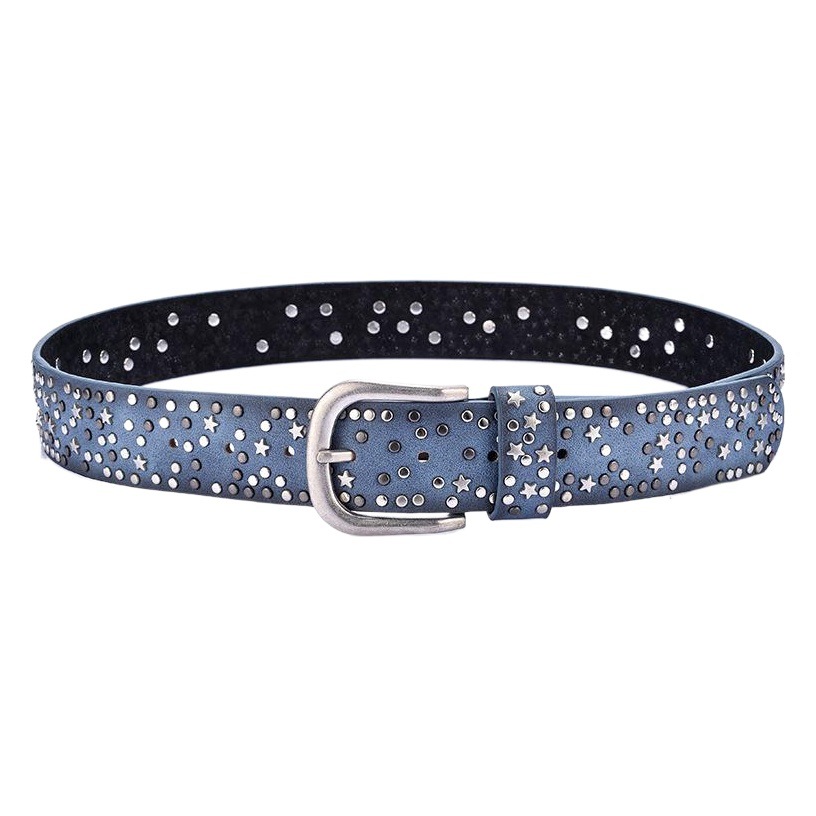 2021 Fashion New Style Cool Rivet Women's Belt Wide Jeans European and American Style Belt Trouser Belt