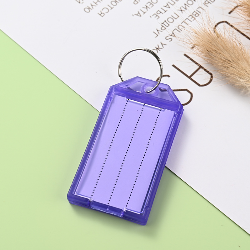 Picture of Plastic Key Plate Rental Color Number Plate Key Artifact Label Management Can Mark Plate Key Chain Key Ring