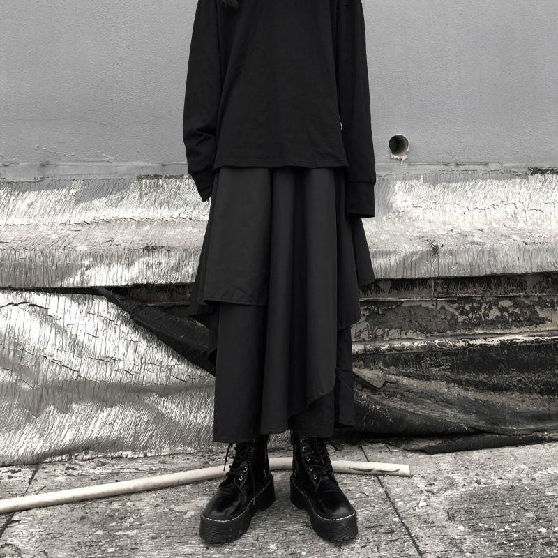 ins Wide-leg Pants for Children and Students Korean-style Loose Spring and Autumn Dark Style Japanese Vintage Long Dress Casual Pants for Women