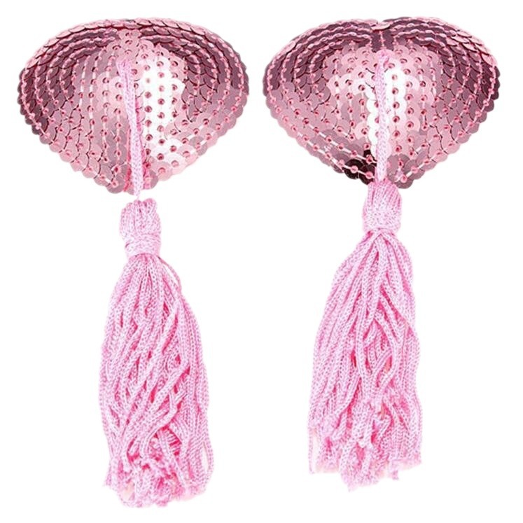 Picture of Sexy tassel heart-shaped sequin breast paste sexy underwear accessories sexy anti-exposure seamless sexy lingerie blood drop