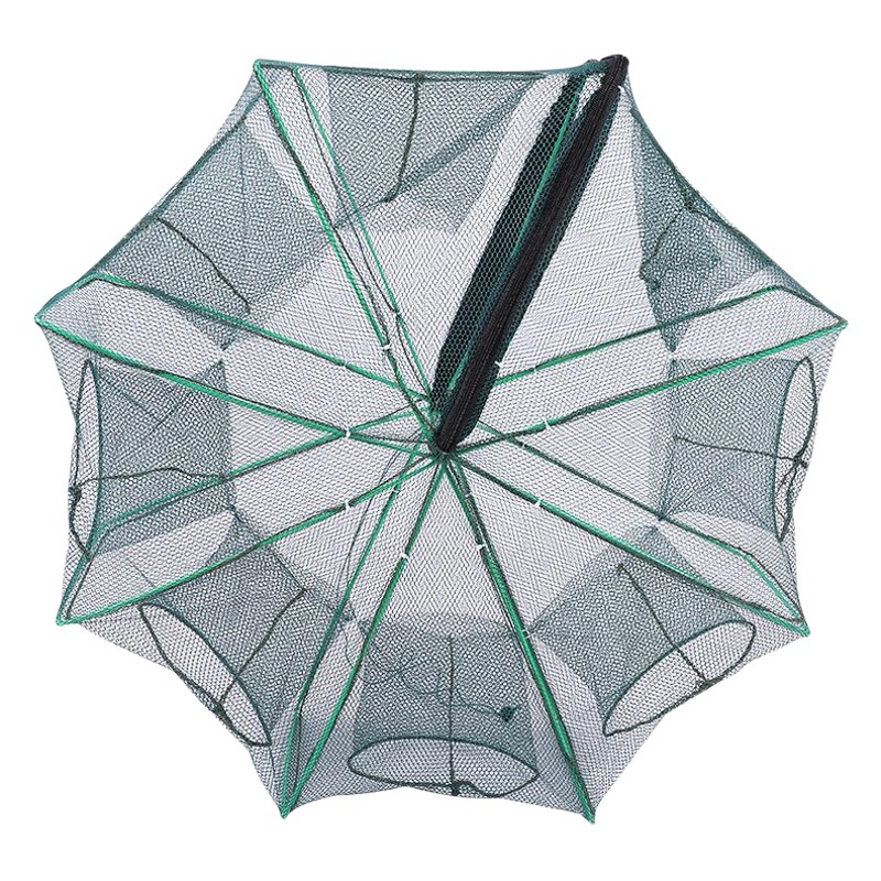 Source Manufacturer Polygonal Automatic Fishing Net Moving Net 6-Hole 8-Hole Automatic Shrimp Net Shrimp Pot Fishing Net Factory