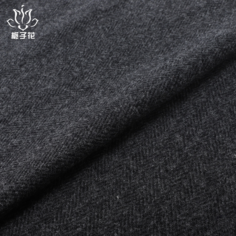 Picture of Carefully selected 100% wool herringbone coat fabric, woolen fabric as the source manufacturer of coarse wool spun fabrics