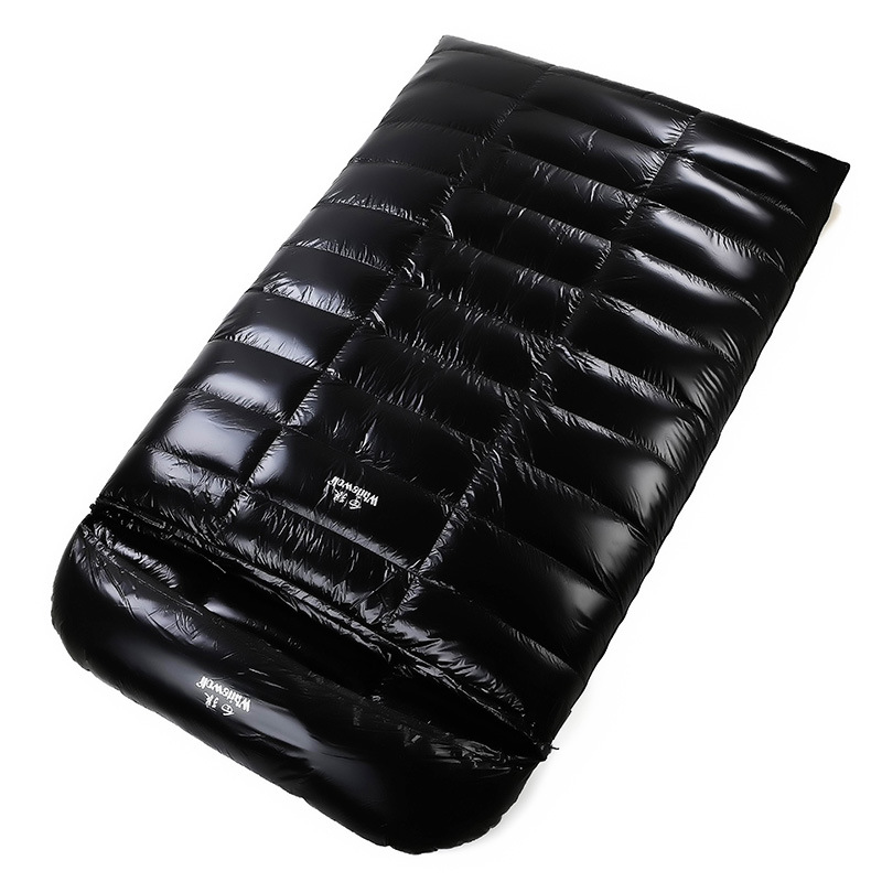 Picture of Factory wholesale double sleeping bag machine washable white duck down outdoor camping sleeping bag adult double travel sleeping bag in stock