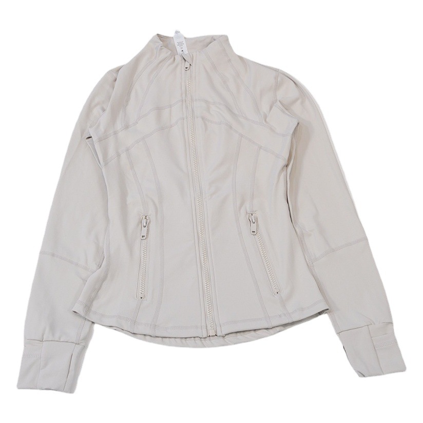 Yoga Women's Sports Jacket Coat Cardigan with Vertical Collar Zipper Tight Jogging Long Sleeve Slimming Tight Waist Breathable Top
