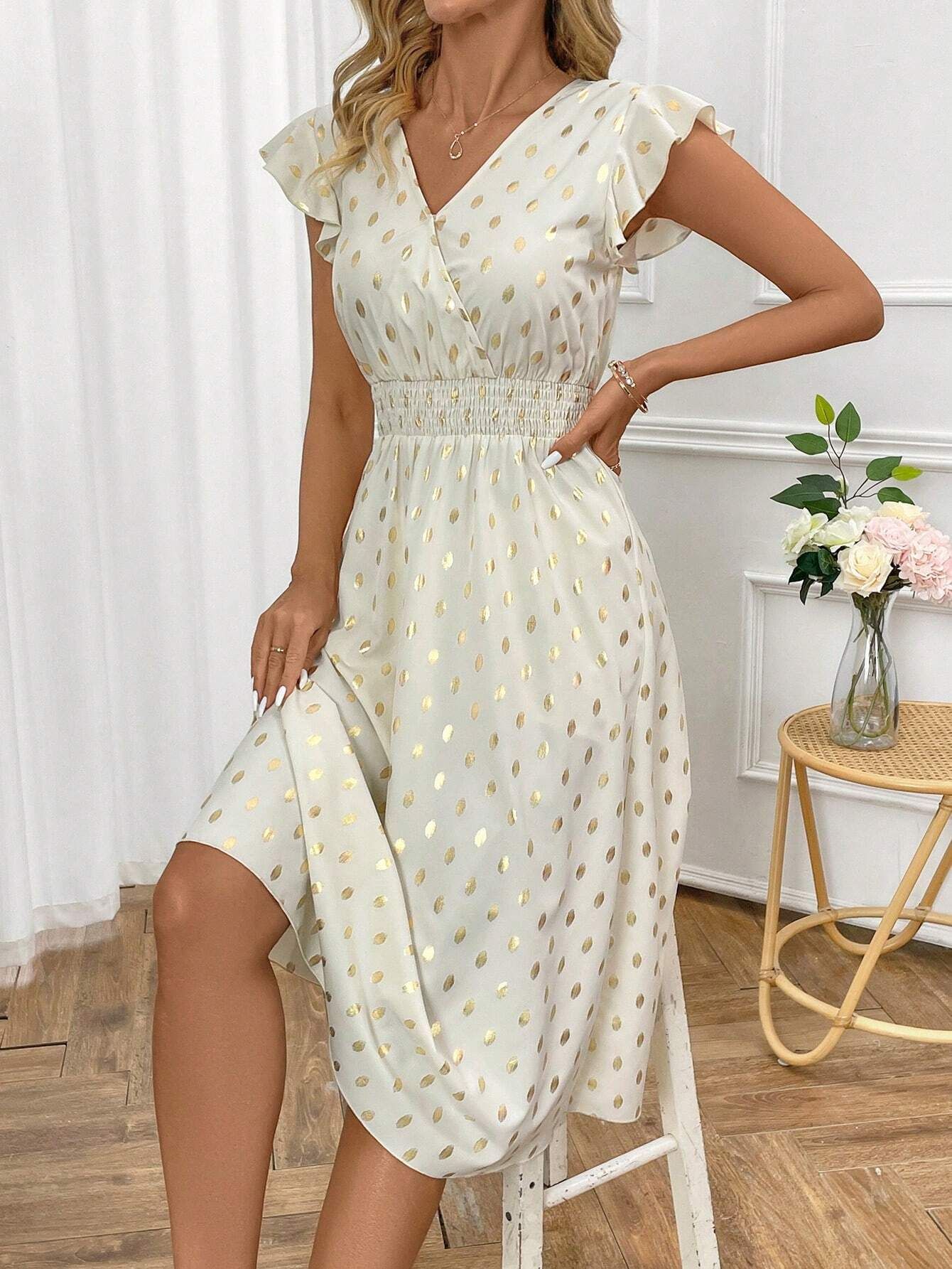 Cross-border fashion gilding dress for European and American women Amazon independent station hot dress