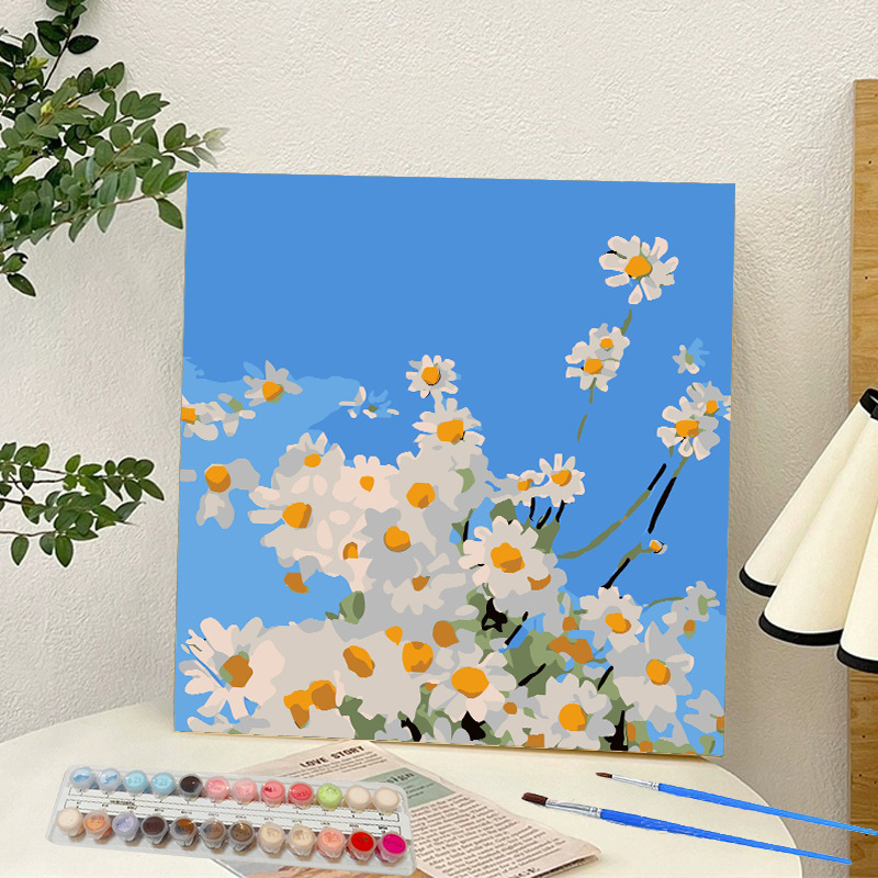 Picture of Digital oil painting landscape Dafen village hand-painted mathematical oil painting coloring painting oil painting flowers flower oil painting wholesale