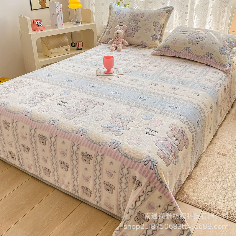 Picture of Blanket Coral Fleece Cover Blanket Flannel Blanket Cartoon Sofa Blanket Single Bed Sheet Single Air Conditioning Nap Blanket Quilt