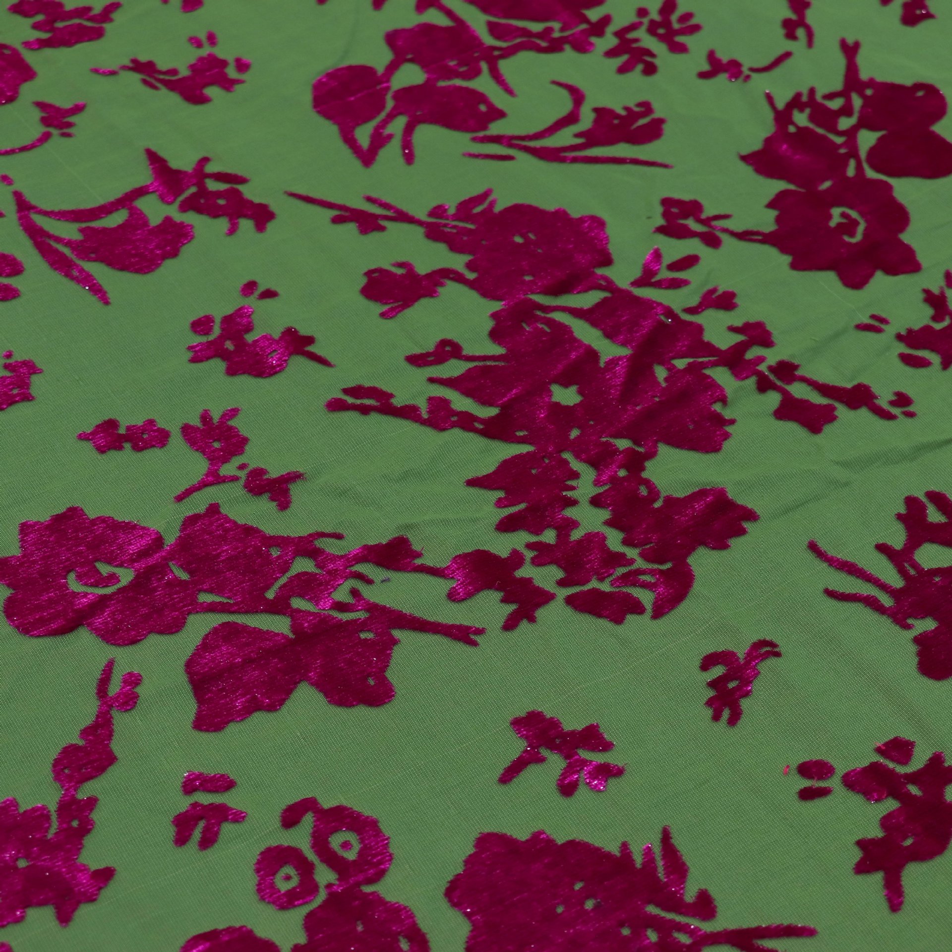 Picture of Factory Wholesale Woven Brocade Viscose Velvet Brocade Polyester Semi-Bright Silk Burnt Flower Velvet Fabric Nightgown Cheongsam Skirt Fabric