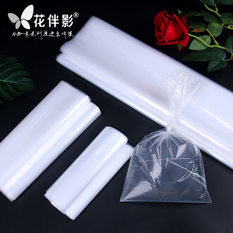 Flowers water bag water storage bag transparent PE sealed bouquet root water bag new flower shop supplies DIY materials