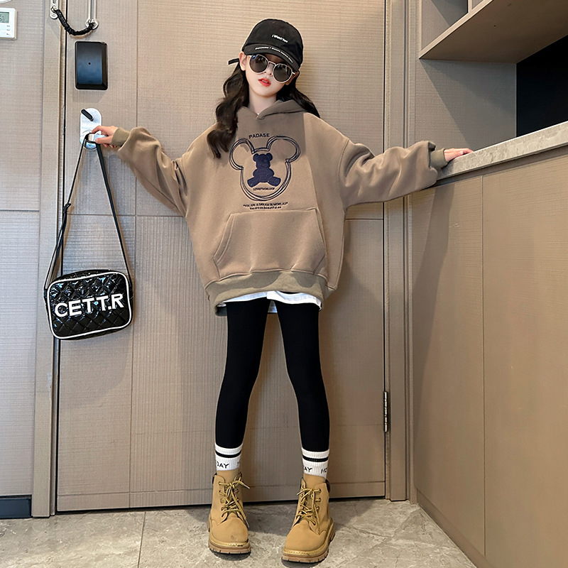 Picture of Girls' sweater 2025 new style children's clothing spring hooded children's suit children's clothes spring and autumn two-piece set