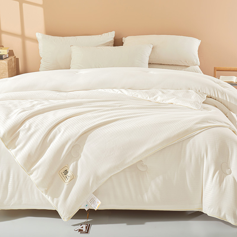 Not worth returning-Class A jacquard soybean fiber quilt zipper quilt spring, autumn and winter dormitory hotel quilt core quilt